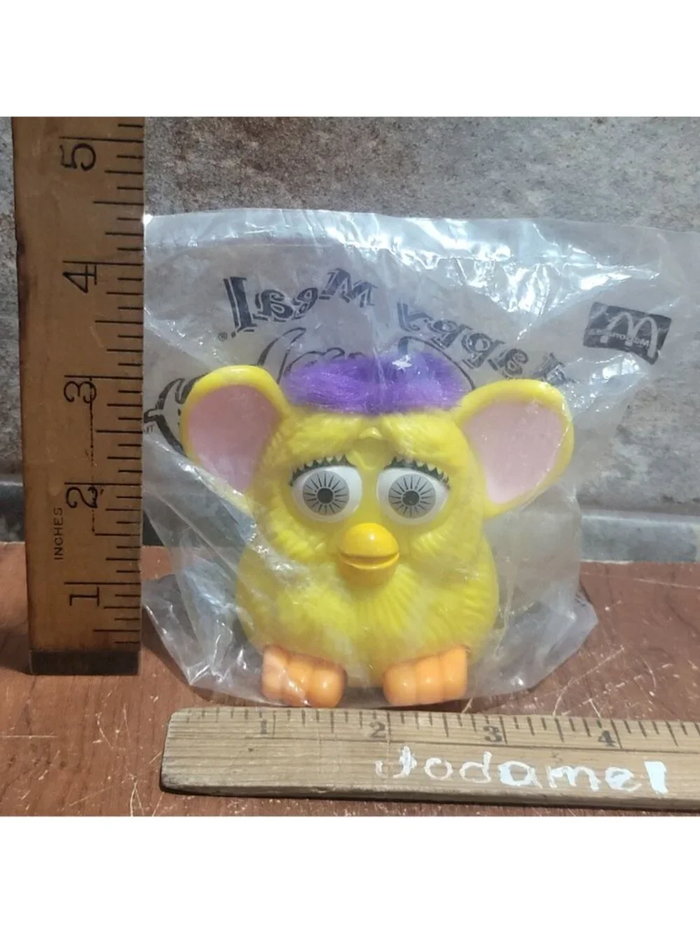 McDonalds Happy Meal Yellow Purple Furby Toy 1998 Sealed Plastic Packaging